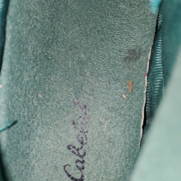 Cabela's Gray Leather/Aqua Lace-Up Hiking Ankle Boots Women's Size 6 - Picture 8 of 10